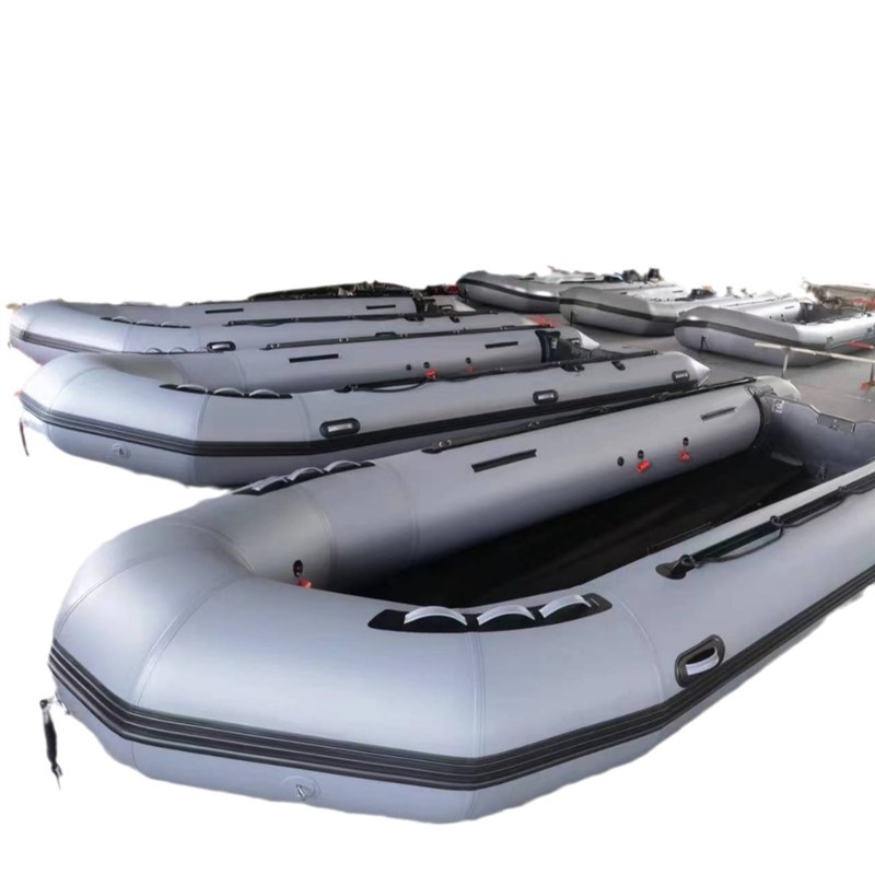 黑色深灰现货5.6米钓鱼艇空间大充气橡皮艇冲锋舟皮划艇