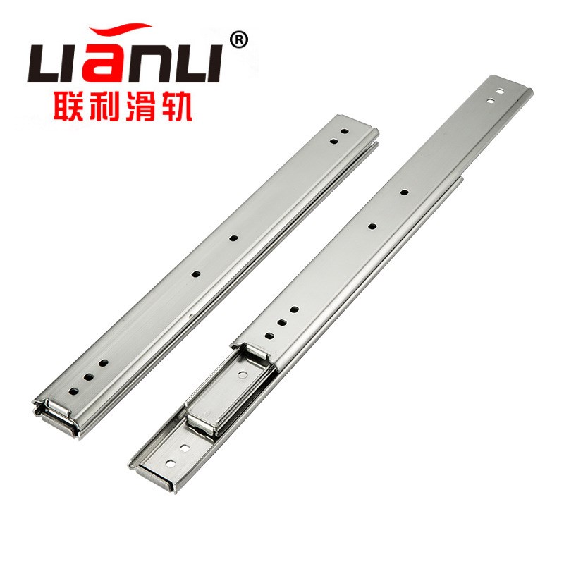 工业滑轨IDB41重载型35系列三节式全长伸展钢制SPCC机柜滑轨