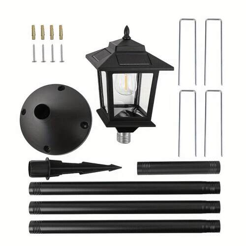 2025跨境新款 Outdoor Lighting 太阳能路灯杆户外太阳能供电地灯