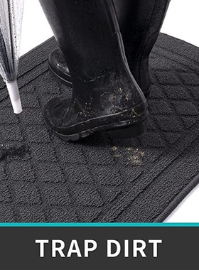 室内污垢捕捉器半圆门垫防滑入口地毯吸水地板地垫机洗前门地垫