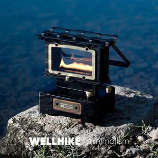 户外复古琉璃观火油灯炉户外煮茶灯炉小型双头煤油炉露营氛围灯炉