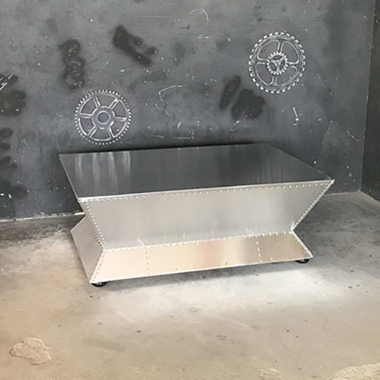美式LOFT工业风茶几个性创意方形金属酒吧KTV桌铝皮复古茶几异形