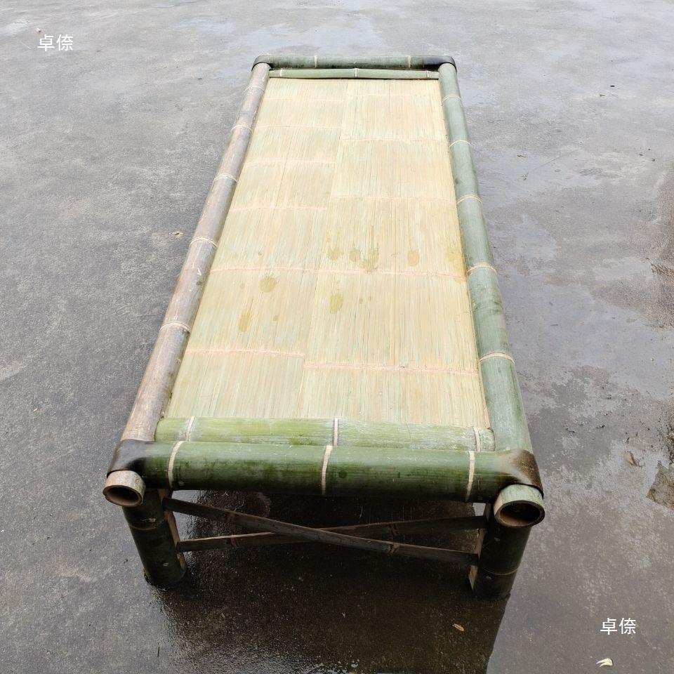 乘凉竹床农村老人竹编单人床双人床古老竹凉床午睡乘凉传统躺椅