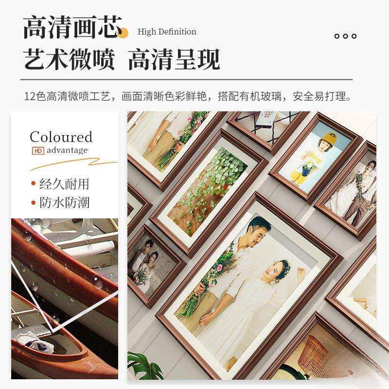 楼梯挂画走廊过道楼道装饰画简约玄关墙面轻奢美式复式楼壁画