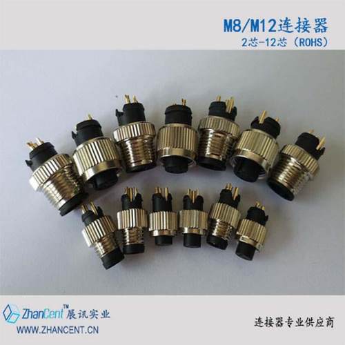 M12-X型RJ45连接器千兆以太网数据航空插头