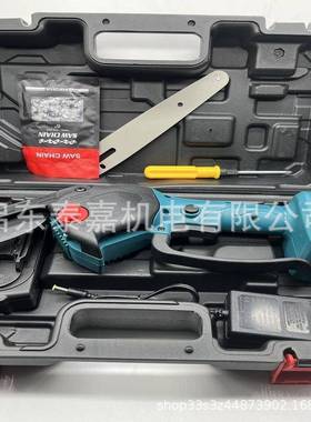 工业级无刷4寸6寸迷你电链锯锂电式木工无线单手锯伐木锯