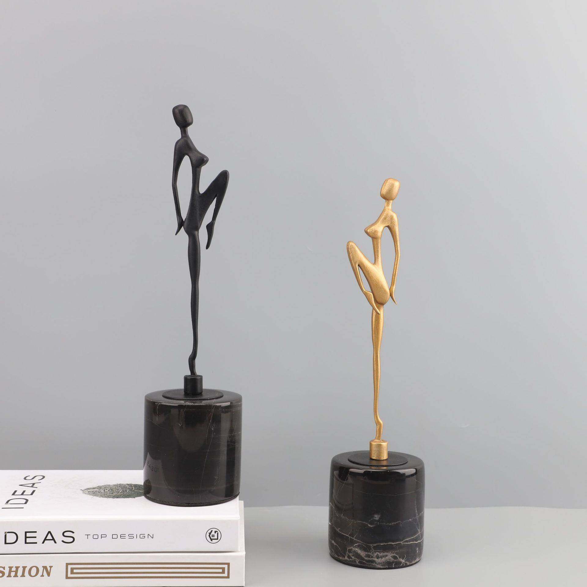 现代简约大理石金属人物摆件样板房间家居电视柜客厅创意软装饰品,农用物资,其他肥料,淘宝优惠券,粉丝福利购,淘宝优惠卷