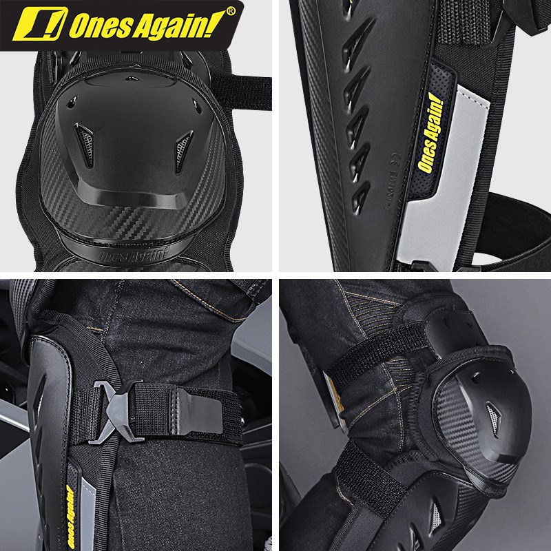 夏季摩托车护膝护肘四件套女骑行装备护腿骑士防摔护具全套女防风