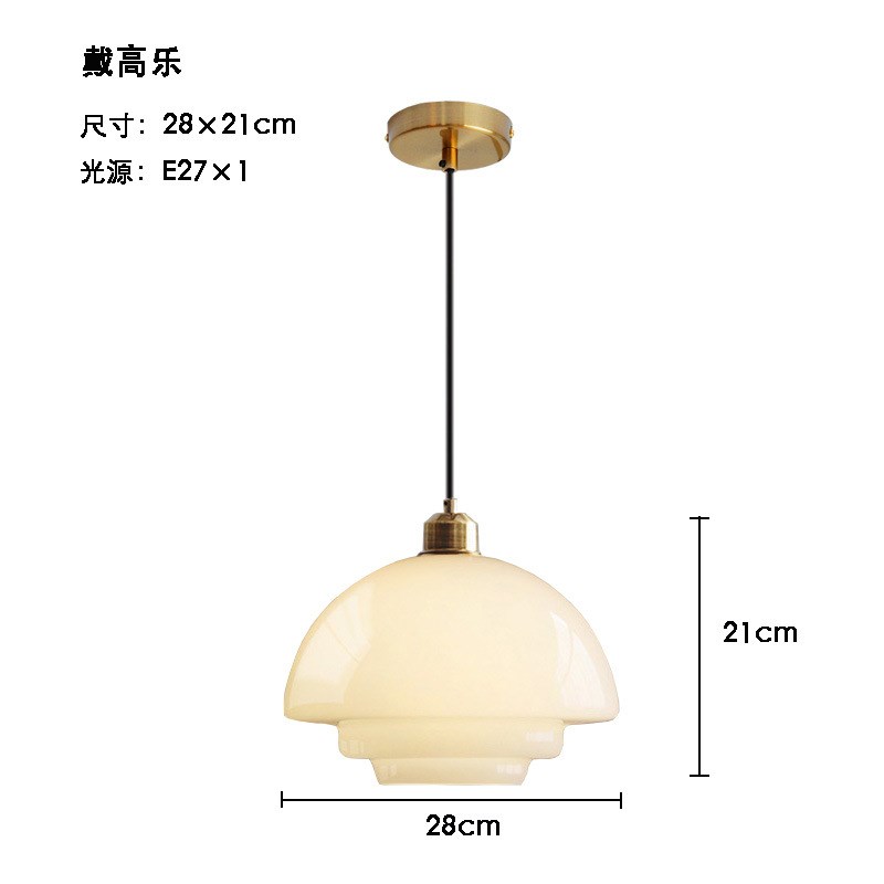 美式工业风玻璃单头床头吧台民宿前台小洋楼工作室卧室餐厅小吊灯