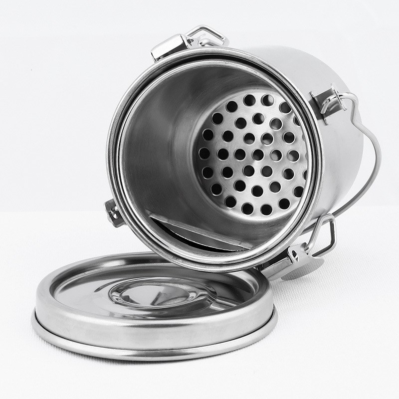 金属不锈钢洗笔筒笔架便携油画调色皿油壶美术工具写生套装