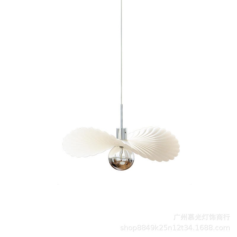 床头小吊灯甘菊过道吸顶灯创意入户玄关贝壳餐厅灯奶油风吧台灯具