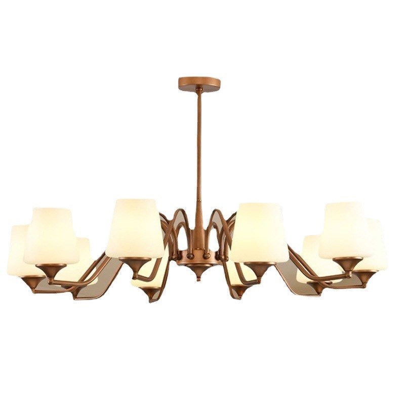 【严选】复古吊灯美式乡村客厅灯简约大气玻璃温馨浪漫新款灯具