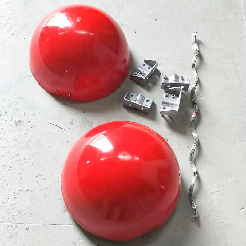 玻璃钢警示球航空警告球高压电缆标志球直径400mm600mm800mm