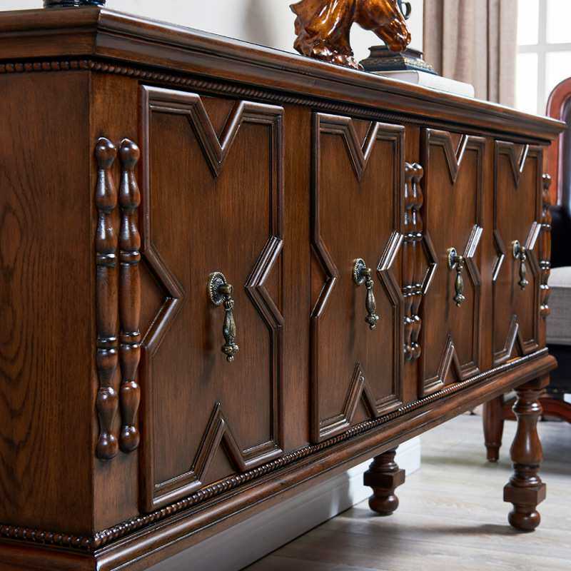 美式玄关柜实木入户门厅柜客厅储物柜电视柜复古餐边柜美式玄关台