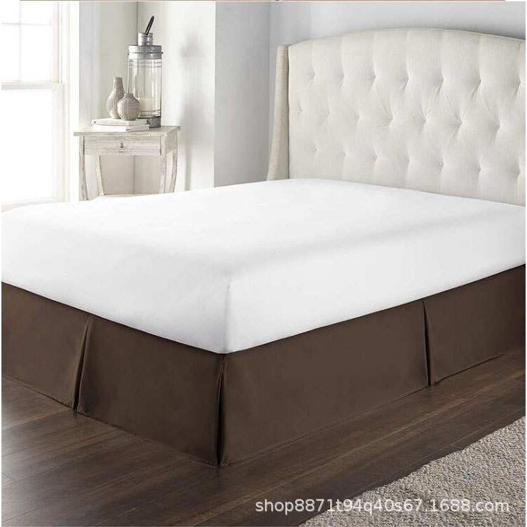 欧式简约酒店床裙单件纯色防尘床罩床箱罩围裙外贸宾馆床品名宿