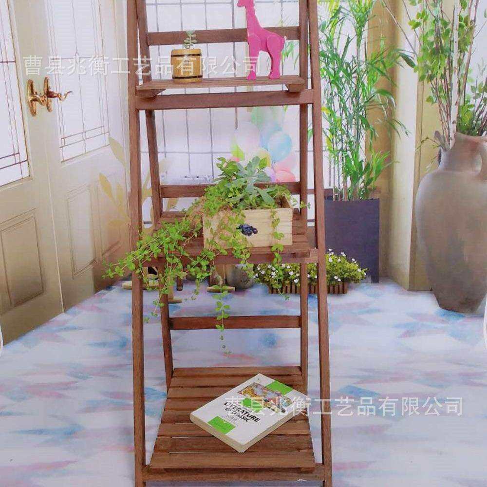 实木质多层置物架创意折叠绿萝花架室内多肉花盆架客厅装饰花架子