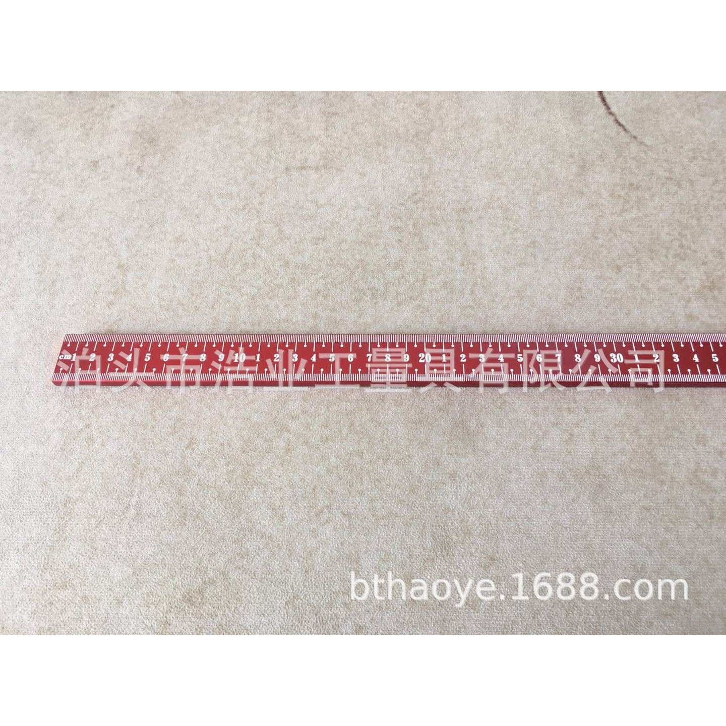 供应红色铝尺 刻度尺 木工划线尺 靠尺 工业划线直尺