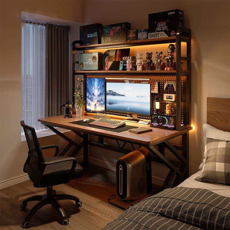 电脑桌台式可放主机电竟桌洞洞板书架卧室家用书桌简易办公工作台,模玩/动漫/周边/娃圈三坑/桌游,模型制作工具/辅料耗材,淘宝优惠券,粉丝福利购,淘宝优惠卷