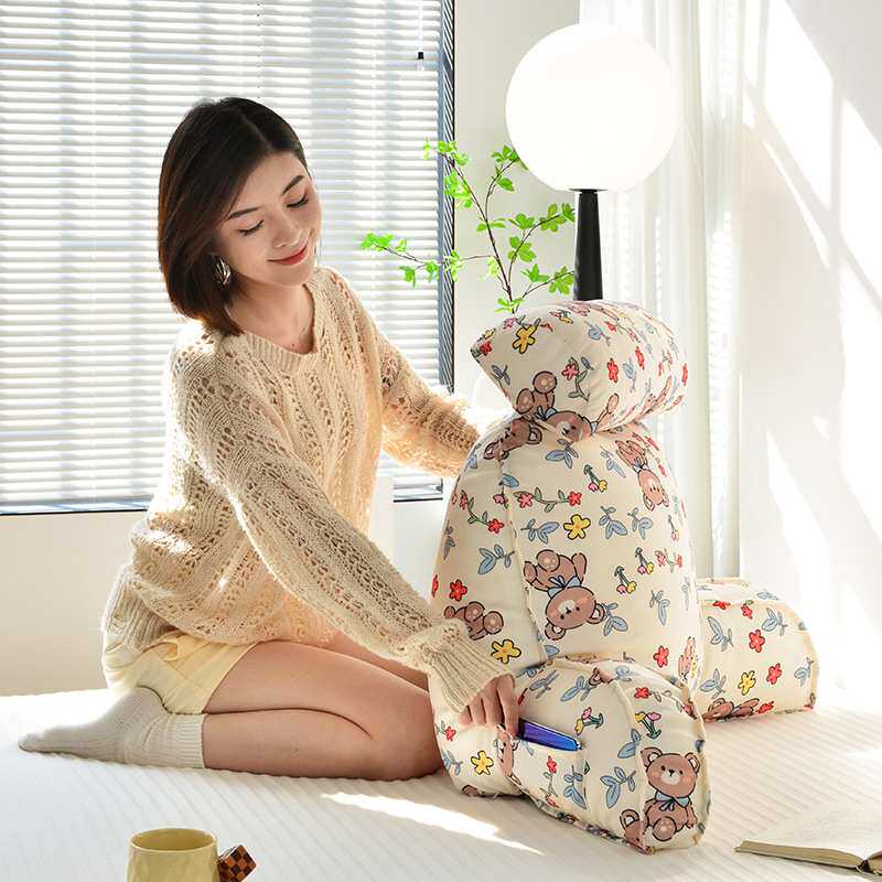 床头软卧室靠背垫床上靠枕护颈靠垫抱枕宿舍学生沙发护腰枕头喂奶