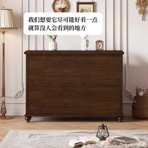 美式复古乡村老钱九斗柜客厅六斗卧室立柜家用实木靠墙餐边储物柜