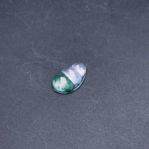 缅甸天然翡翠a货高冰飘花福豆裸石fxj，尺寸：11.2-7.8-3.5mm