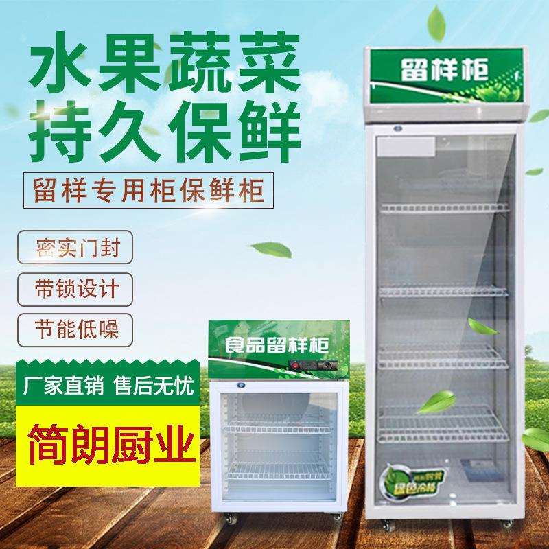 幼儿园食品留样柜饮料冷柜小冰箱小型单门商用冷藏保鲜展示柜单锁