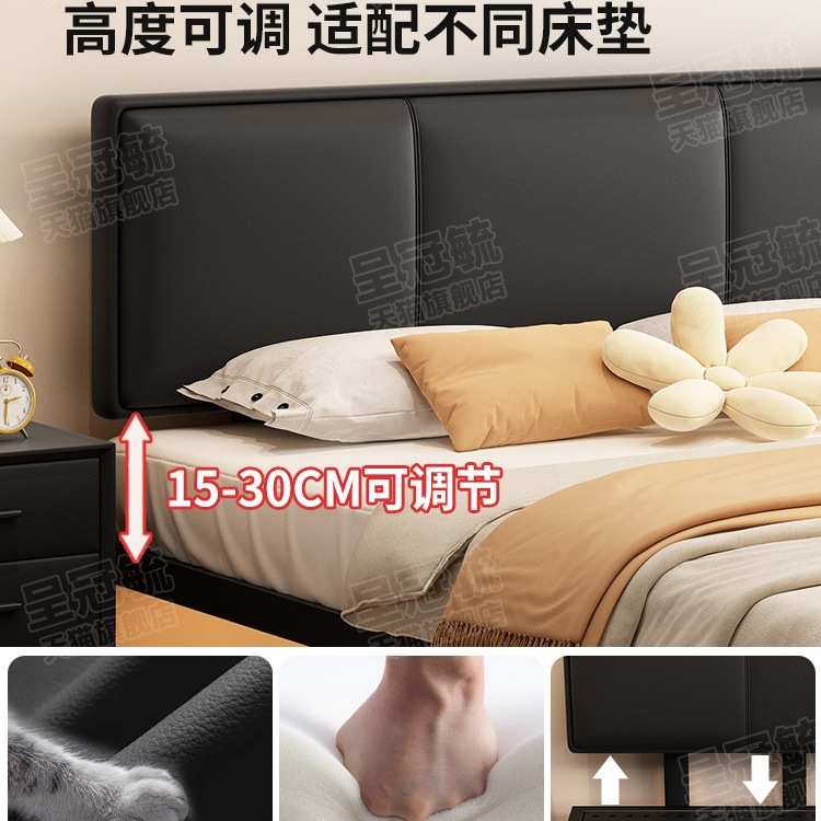 悬浮床铁艺现代简约悬空铁架床出租房小户型单人床加粗加厚双人床