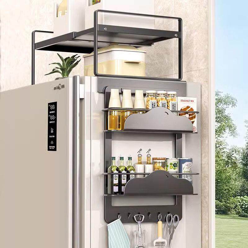 冰箱置物架侧收纳厨房多功能调料品侧面多层挂式挂钩侧边侧壁挂架