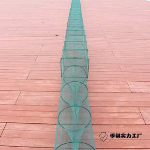 有结网湖南鱼笼0.9小网眼渔网有节网新款有结地鱼笼沉底地网