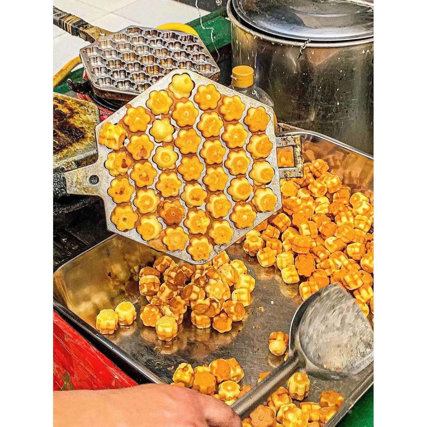 梅花小蛋糕模具加厚铝制火烤蛋糕板商用37个梅花形蛋糕夹火烤磨具