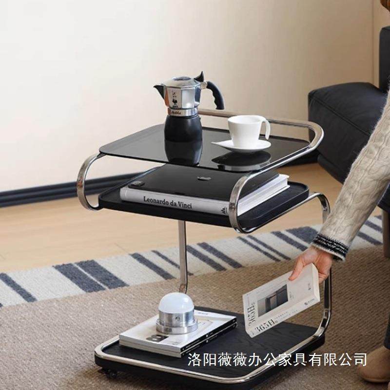 中古风小推车可移动北欧客厅边几轻奢透明茶几收纳柜网红置物架,电子元器件市场,其它元器件,淘宝优惠券,粉丝福利购,淘宝优惠卷