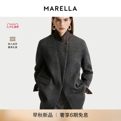 【2026早秋新品】MARELLA 女装绵羊毛短款毛呢外套3086056402