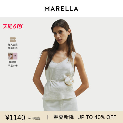 【2026春夏新品】 MARELLA女装圆领A字版型衬衫3161046502