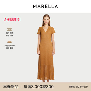 【2026早春新品】 MARELLA女装V领短袖连衣裙3321066202