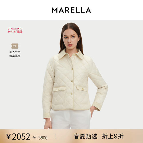 【春夏新降】 MARELLA女装直筒衬衫领棉服外套3481026402