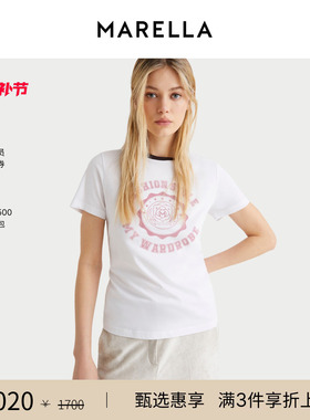 MARELLA 2025秋冬女装印花纯棉T恤3976085402