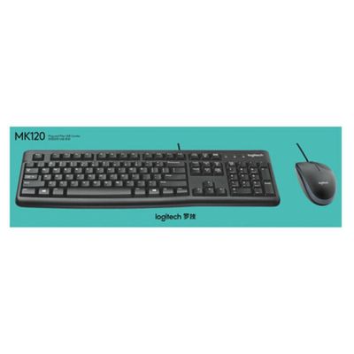 罗技Logitech MK120 键盘鼠标 鼠标键盘适用商务办公机械键盘鼠标