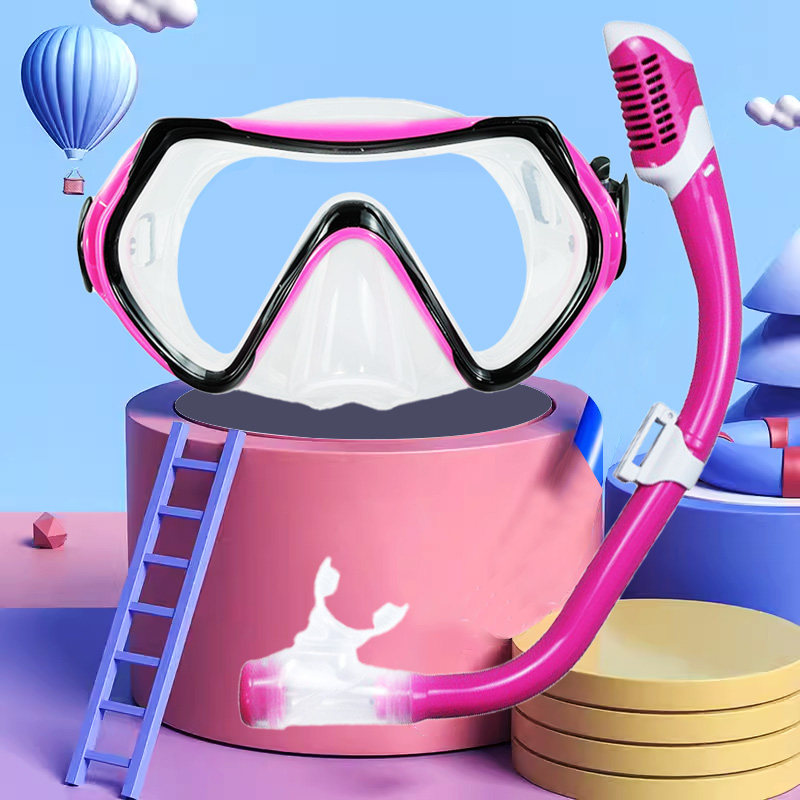 儿童浮潜面罩一体潜水镜三宝全干式呼吸管水下游泳眼镜浮潜套装备