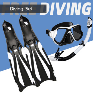 新款潜水镜全干式呼吸管长脚蹼套脚鸭蹼游泳训练浮潜三宝蛙鞋装备