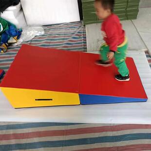 儿童体适能折叠三角斜坡垫体能感统训练前手空翻训练平衡器材