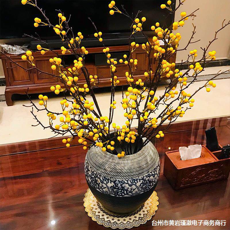 新中式沙发角几摆件花瓶中式茶几玄关客厅插花轻奢高端装饰上档次