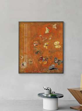 Odilon Redon《Evocation of butterflies》中古装饰画复古蝴蝶