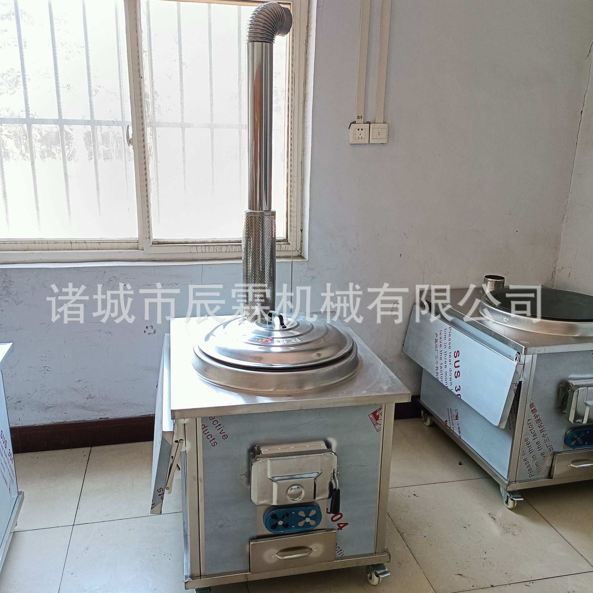 柴火灶一体式节能不锈钢烧木柴炉灶农村家用户外移动大铁锅土灶台