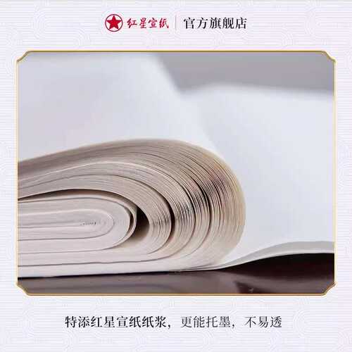 红星 手工书画纸四尺全生半生熟国画书法作品纸练习专用纸