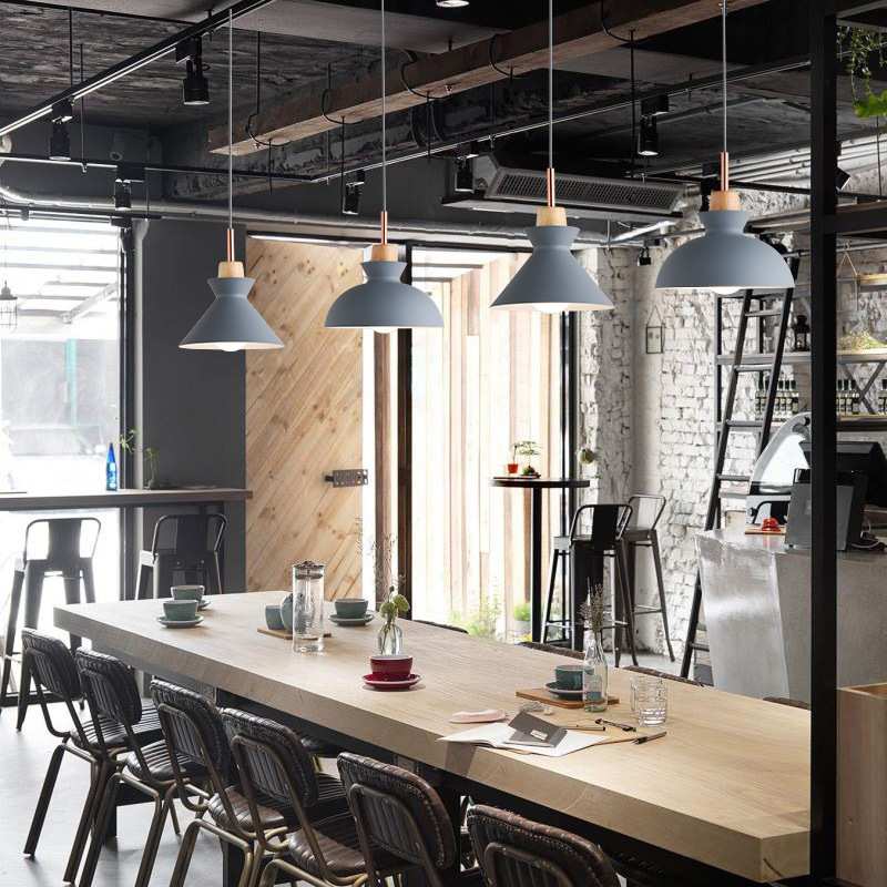 北欧简约现代卧室床头灯吧台创意铝材艺饭餐厅吊灯三头组合灯具