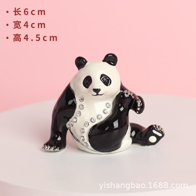 金属珐琅彩景区热卖的工艺品四川成都大熊猫摆件纪念品装饰礼品