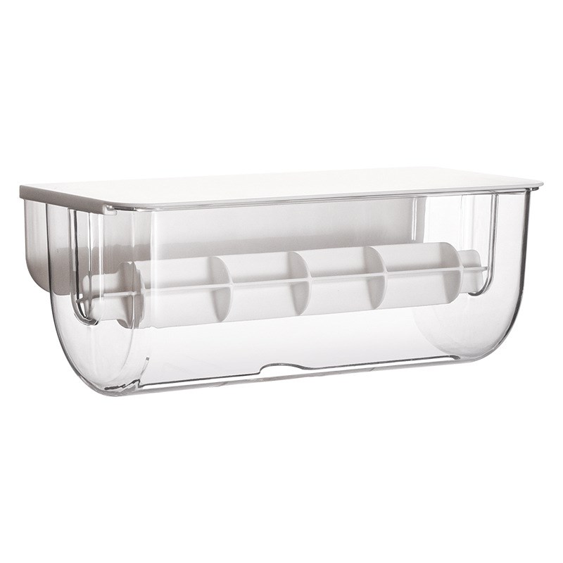 懒人抹布收纳盒橱柜免打孔厨房纸巾架塑料墙上壁挂透明置物盒