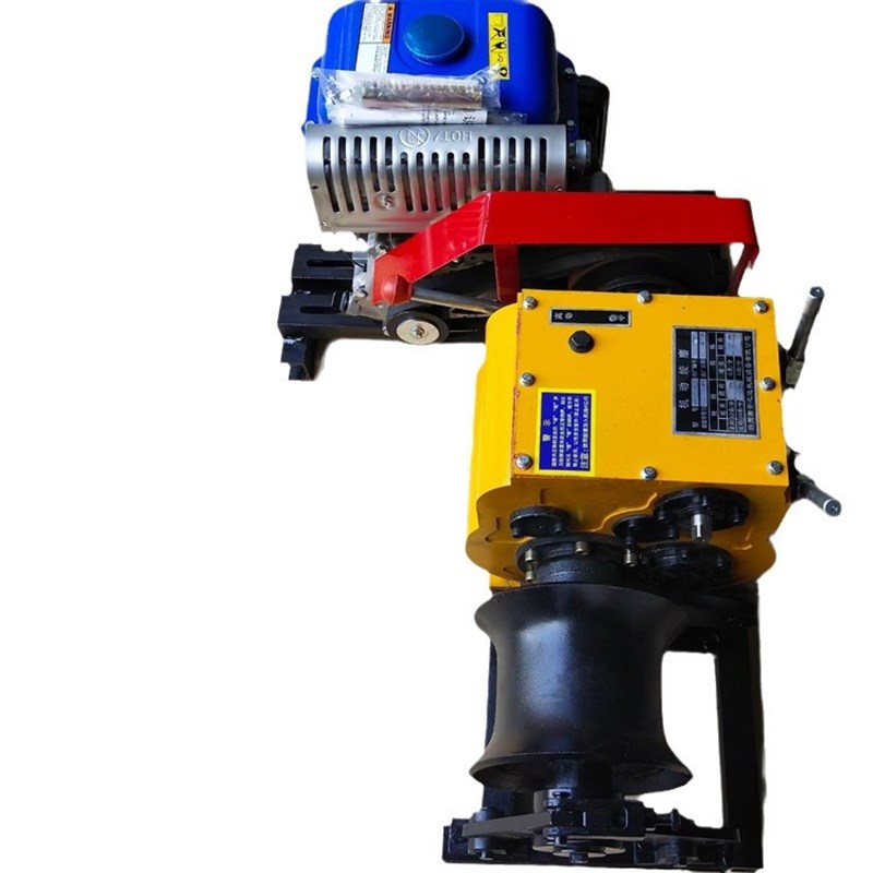 带防护罩绞磨机5吨汽油8吨手扶拖拉机柴油绞磨牵引机拉电缆导线机