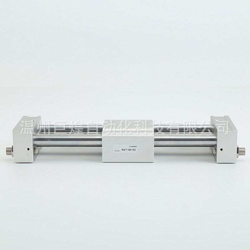 现货亚德客型气缸RMT磁耦无杆气缸大推力导杆型可调气动滑块气缸