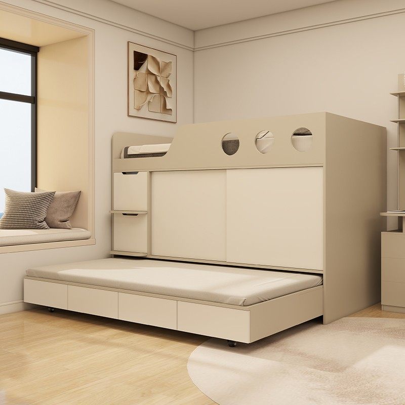 儿童半高床小户型子母床上下床柜一体姐弟互不打扰床多功能储物床,住宅家具,高低/子母床,淘宝优惠券,粉丝福利购,淘宝优惠卷